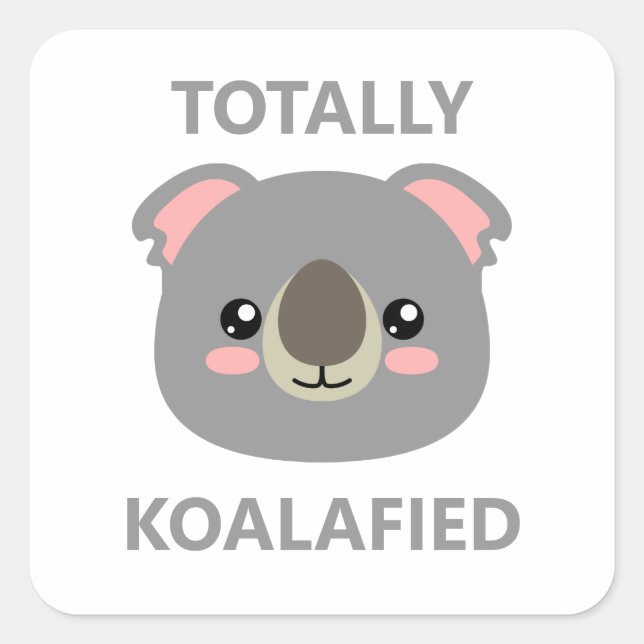 Sticker Carré Totalement Koalafié (Devant)