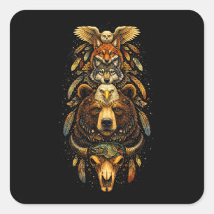 Sticker Carré Totem Ascendant