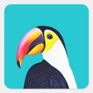 Sticker Carré Toucan