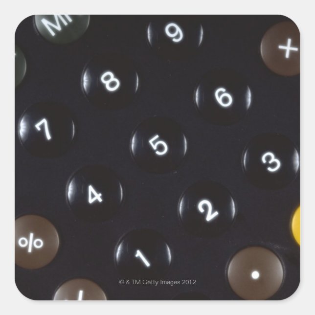 Sticker Carré Touches d'une calculatrice (Devant)