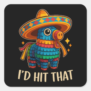 Sticker Carré Touchez Pinata Cinco De Mayo