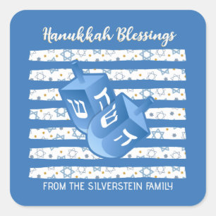 Sticker Carré Toupie personnalisée Hanukkah