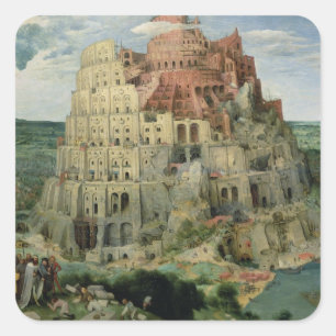 Sticker Carré Tour de Babel, 1563 (huile sur panneau)