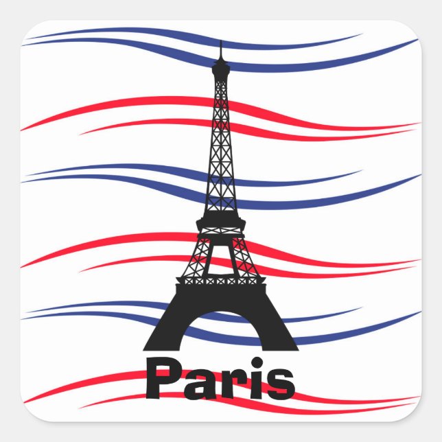 Sticker Carré Tour Eiffel (Devant)