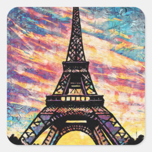 Sticker Carré Tour Eiffel