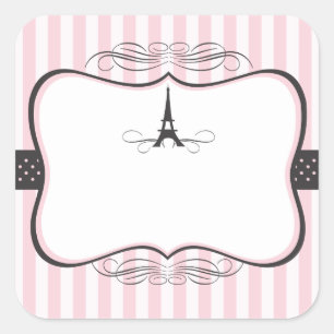 Sticker Carré Tour Eiffel Paris Mariage
