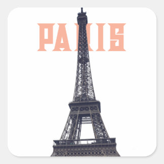Sticker Carré Tour Eiffel vintage Paris Europe