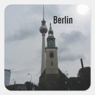 Sticker Carré Tour télévisée de Berlin