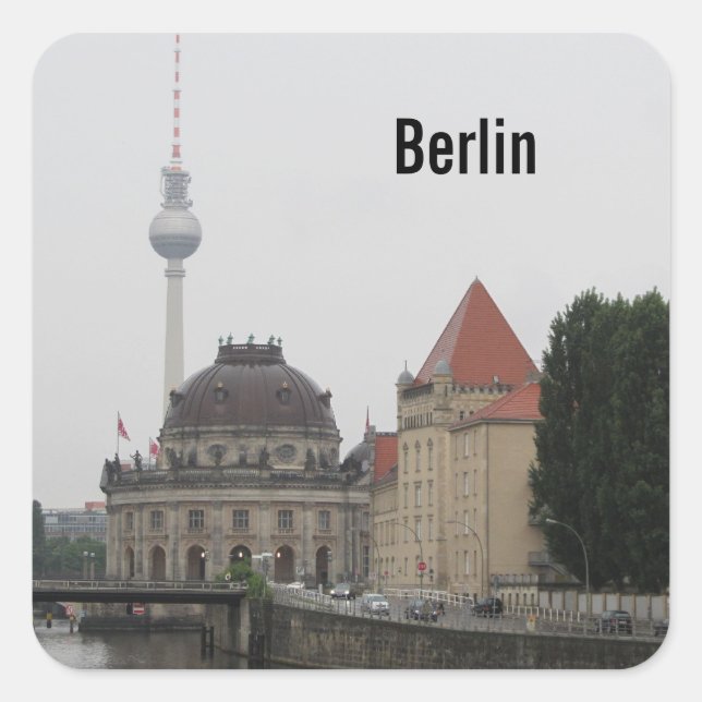 Sticker Carré Tour télévisée de Berlin (Devant)