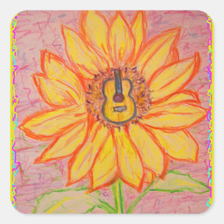 Sticker Carré Tournesol acoustique