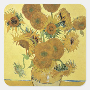 Sticker Carré Tournesols de Vincent van Gogh , 1888