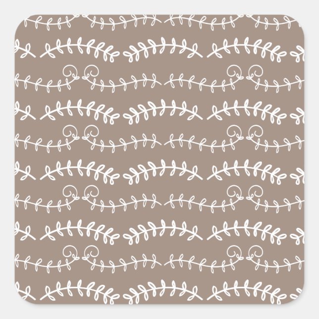 Sticker Carré tournoi feuille (Devant)