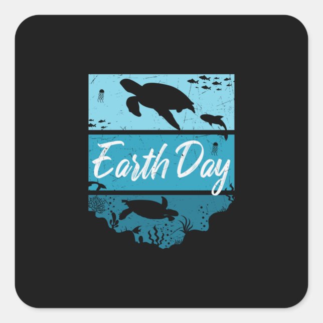 Sticker Carré Tourterelle | Earth Day (Devant)