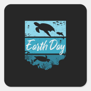 Sticker Carré Tourterelle   Earth Day
