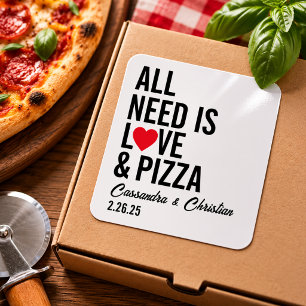 Sticker Carré Tout ce dont vous avez besoin est d'amour et de se