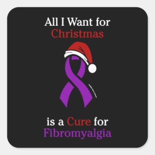 Sticker Carré Tout ce que je veux pour Noël/Casquette...Fibro C