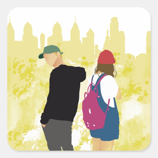 Sticker Carré Tout ce qu'il faut (Devant)