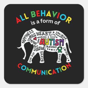 Sticker Carré Tout comportement est une forme de communication E