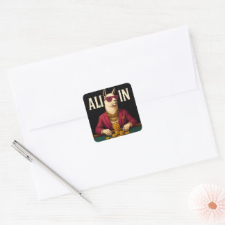 Sticker Carré TOUT DANS Crypto Bitcoin lamacrazylife - BTC crypt