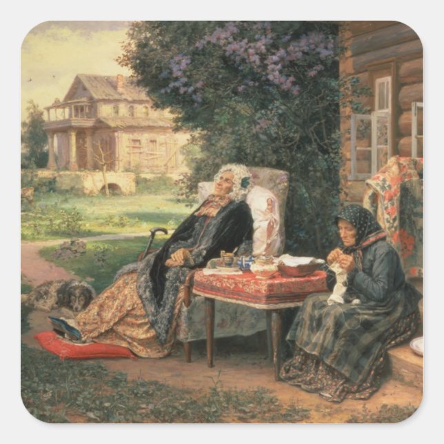Sticker Carré Tout dans le passé, 1889 (Devant)