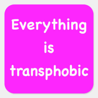 Sticker Carré Tout est transphobique