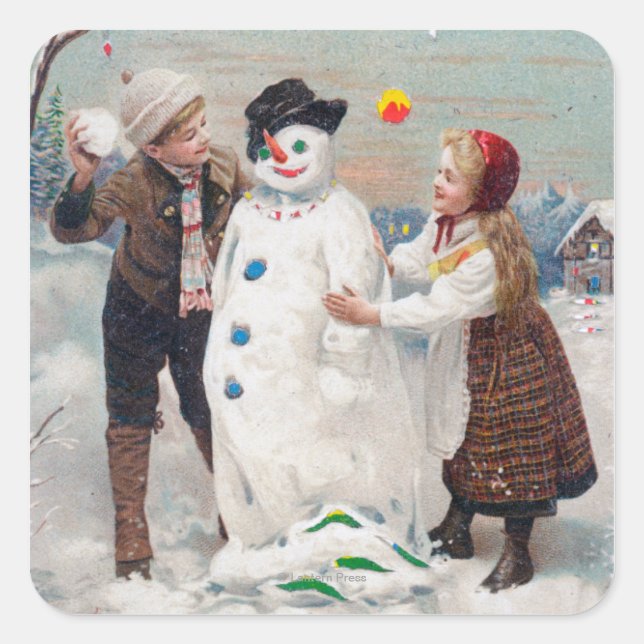 Sticker Carré Toute la joie de Noël soit à vous (Devant)