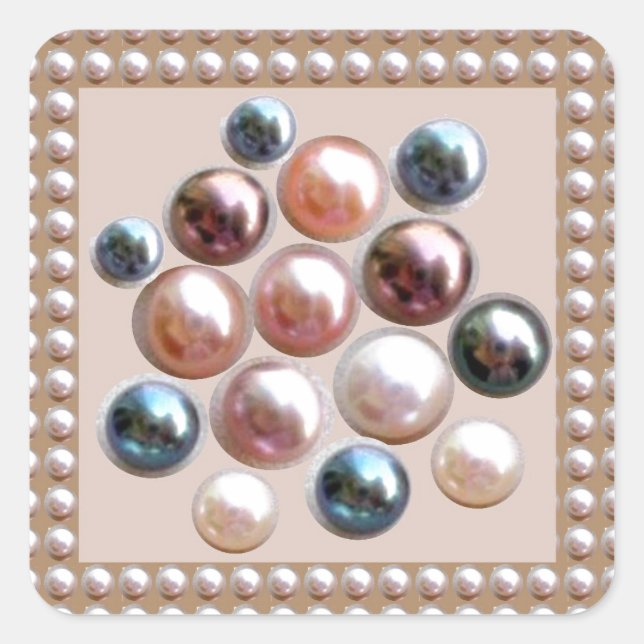 Sticker Carré Toutes les occasions : Super Jewel PEARL CADEAUX (Devant)