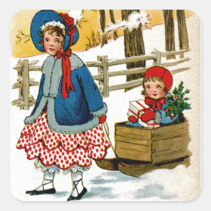 Sticker Carré Traction du traîneau