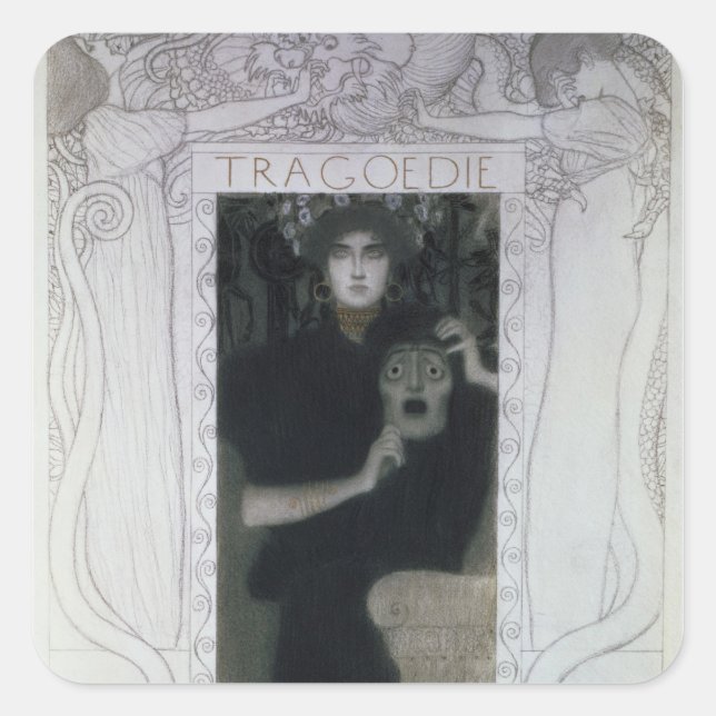 Sticker Carré Tragédie, 1897 (Devant)