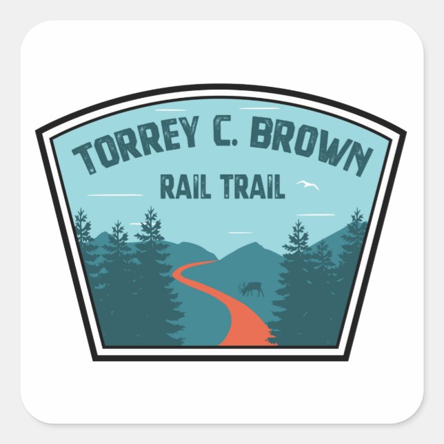Sticker Carré Trail Brown Torrey C. Maryland (Devant)