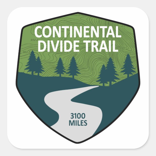 Sticker Carré Trail Continental Divide (Devant)
