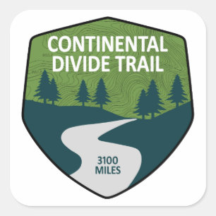 Sticker Carré Trail Continental Divide