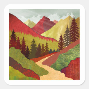 Sticker Carré Trail Vers Le Ciel