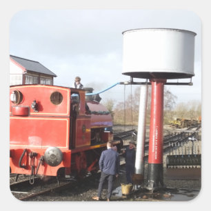 STICKER CARRÉ TRAIN À VAPEUR