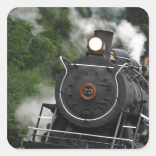 Sticker Carré train vapeur rail train rail rail rail rail rail r