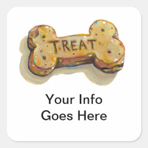 Sticker Carré Traite pour les amoureux de les chiens amusants de
