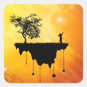 Sticker Carré Tranche de la Terre