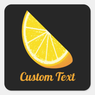 Sticker Carré tranche orange