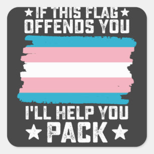 Sticker Carré Transférer Si Ce Drapeau Vous Offense Je Vous Aide