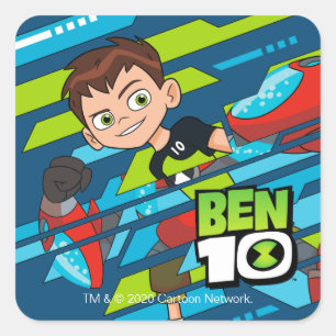 Sticker Carré Transformation de l'ADN de Ben 10