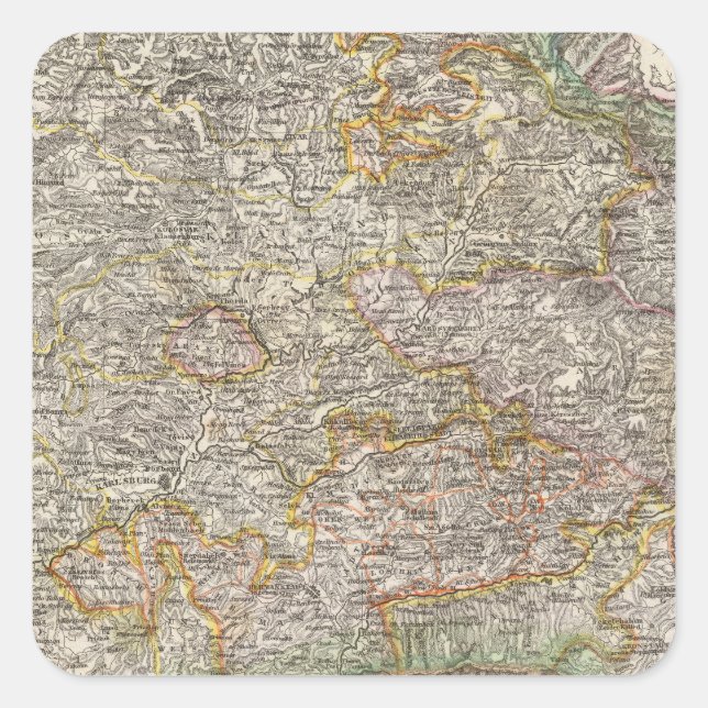 Sticker Carré Transylvanie, Roumanie (Devant)