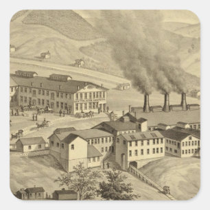 Sticker Carré Travaux de Central Glass Company en Virginie-Occid