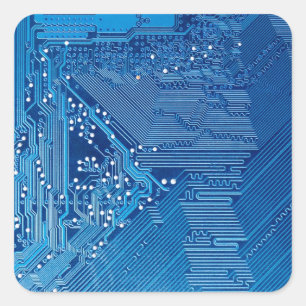 Sticker Carré Traverses sur une plaque d'ordinateur