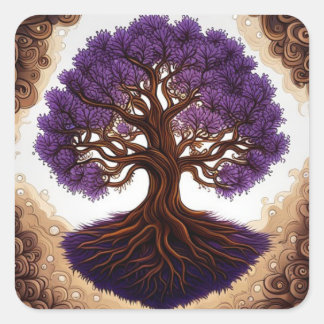 Sticker Carré Tree of Life