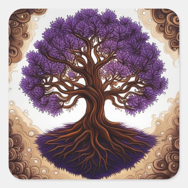 Sticker Carré Tree of Life (Devant)