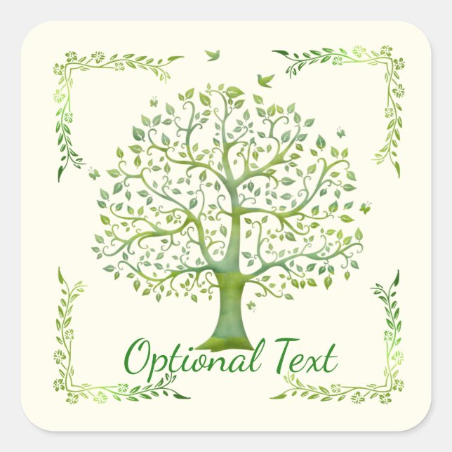 Sticker Carré Tree of Life (Devant)