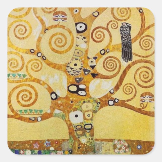 Sticker Carré Tree of Life by Klimt (Devant)