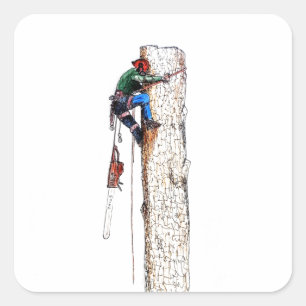 Sticker Carré Tree Surgeon Arborist