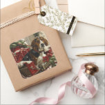 Sticker Carré Treeing Walker Coonhound Dog Christmas Festive<br><div class="desc">Parfait pour les amoureux de les chiens et les mamans. Ce thème festif reflète la joie et l'esprit de la saison, avec des illustrations canines ludiques et attachantes ornées d'accents de vacances. Idéal comme cadeau pour les amoureux de les chiens, ajoutant une touche de charme à la décoration et aux...</div>