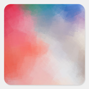 Sticker Carré Trending Coloror Blank Modèle rose rouge jaune